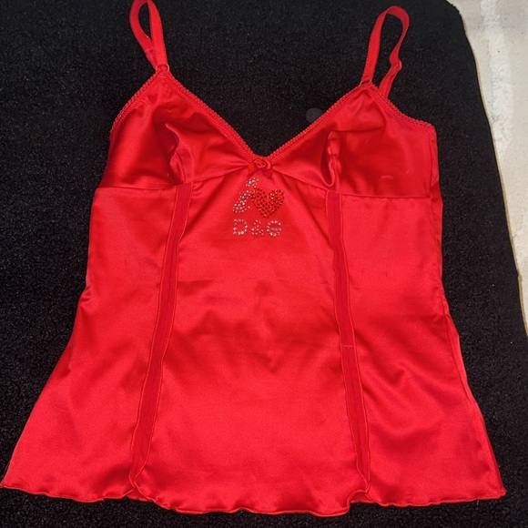 DOLCE & GABBANA RED HEART RHINESTONE TANK - Picture 12 of 16